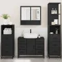 Juego de muebles de baño 4 pzas madera contrachapada negro by , Bathroom furniture - Ref: Foro24-3301290, Price: 445,56 €, Di...