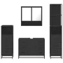 Juego de muebles de baño 4 pzas madera contrachapada negro by , Bathroom furniture - Ref: Foro24-3301290, Price: 445,56 €, Di...