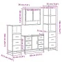 Juego de muebles de baño 4 pzas madera contrachapada negro by , Bathroom furniture - Ref: Foro24-3301290, Price: 445,56 €, Di...