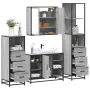 Set de muebles de baño 4 pzas madera contrachapada gris sonoma de , Muebles de baño - Ref: Foro24-3301273, Precio: 348,64 €, ...