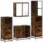 Set de muebles baño 4 pzas madera contrachapada roble ahumado by , Bathroom furniture - Ref: Foro24-3301267, Price: 313,14 €,...