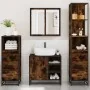 Set de muebles baño 4 pzas madera contrachapada roble ahumado by , Bathroom furniture - Ref: Foro24-3301267, Price: 313,14 €,...