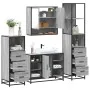 Set de muebles de baño 4 pzas madera contrachapada gris sonoma von , Badezimmermöbel - Ref: Foro24-3301303, Preis: 345,07 €, ...