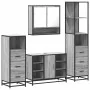 Set de muebles de baño 4 pzas madera contrachapada gris sonoma von , Badezimmermöbel - Ref: Foro24-3301303, Preis: 345,07 €, ...