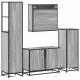 Set de muebles de baño 4 pzas madera contrachapada gris sonoma von , Badezimmermöbel - Ref: Foro24-3301303, Preis: 345,07 €, ...
