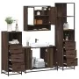 Set de muebles baño 4 pzas madera contrachapada roble marrón by , Bathroom furniture - Ref: Foro24-3301284, Price: 349,63 €, ...