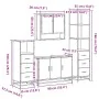 Set de muebles baño 4 pzas madera contrachapada roble marrón by , Bathroom furniture - Ref: Foro24-3301284, Price: 349,63 €, ...