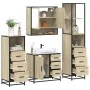 Juego de muebles de baño 4 pzas contrachapada roble sonoma von , Badezimmermöbel - Ref: Foro24-3301286, Preis: 338,80 €, Raba...
