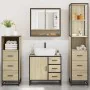 Juego de muebles de baño 4 pzas contrachapada roble sonoma von , Badezimmermöbel - Ref: Foro24-3301286, Preis: 338,80 €, Raba...