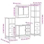 Juego de muebles de baño 4 pzas contrachapada roble sonoma von , Badezimmermöbel - Ref: Foro24-3301286, Preis: 338,80 €, Raba...
