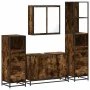 Set de muebles baño 4 pzas madera contrachapada roble ahumado von , Badezimmermöbel - Ref: Foro24-3301252, Preis: 321,03 €, R...