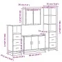 Set de muebles baño 4 pzas madera contrachapada roble ahumado von , Badezimmermöbel - Ref: Foro24-3301252, Preis: 321,03 €, R...