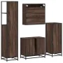 Set de muebles baño 4 pzas madera contrachapada roble marrón de , Muebles de baño - Ref: Foro24-3301259, Precio: 347,60 €, De...