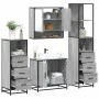 Set de muebles de baño 4 pzas madera contrachapada gris sonoma by , Bathroom furniture - Ref: Foro24-3301278, Price: 332,79 €...