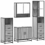 Set de muebles de baño 4 pzas madera contrachapada gris sonoma by , Bathroom furniture - Ref: Foro24-3301278, Price: 332,79 €...