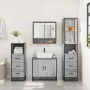 Set de muebles de baño 4 pzas madera contrachapada gris sonoma by , Bathroom furniture - Ref: Foro24-3301278, Price: 332,79 €...