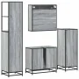 Set de muebles de baño 4 pzas madera contrachapada gris sonoma by , Bathroom furniture - Ref: Foro24-3301278, Price: 332,79 €...