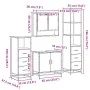 Set de muebles de baño 4 pzas madera contrachapada gris sonoma by , Bathroom furniture - Ref: Foro24-3301278, Price: 332,79 €...