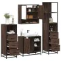 Set de muebles baño 4 pzas madera contrachapada roble marrón von , Badezimmermöbel - Ref: Foro24-3301299, Preis: 346,12 €, Ra...