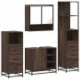 Set de muebles baño 4 pzas madera contrachapada roble marrón von , Badezimmermöbel - Ref: Foro24-3301299, Preis: 346,12 €, Ra...