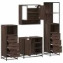 Set de muebles baño 4 pzas madera contrachapada roble marrón von , Badezimmermöbel - Ref: Foro24-3301299, Preis: 346,12 €, Ra...