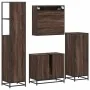 Set de muebles baño 4 pzas madera contrachapada roble marrón von , Badezimmermöbel - Ref: Foro24-3301299, Preis: 346,12 €, Ra...