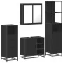 Juego de muebles de baño 4 pzas madera contrachapada negro von , Badezimmermöbel - Ref: Foro24-3301265, Preis: 351,58 €, Raba...