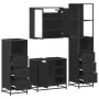 Juego de muebles de baño 4 pzas madera contrachapada negro von , Badezimmermöbel - Ref: Foro24-3301265, Preis: 351,58 €, Raba...