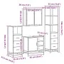 Juego de muebles de baño 4 pzas madera contrachapada negro von , Badezimmermöbel - Ref: Foro24-3301265, Preis: 351,58 €, Raba...