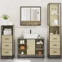 Juego de muebles de baño 4 pzas contrachapada roble sonoma by , Bathroom furniture - Ref: Foro24-3301301, Price: 323,90 €, Di...