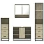 Juego de muebles de baño 4 pzas contrachapada roble sonoma by , Bathroom furniture - Ref: Foro24-3301301, Price: 323,90 €, Di...