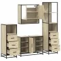 Juego de muebles de baño 4 pzas contrachapada roble sonoma by , Bathroom furniture - Ref: Foro24-3301301, Price: 323,90 €, Di...