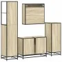 Juego de muebles de baño 4 pzas contrachapada roble sonoma by , Bathroom furniture - Ref: Foro24-3301301, Price: 323,90 €, Di...