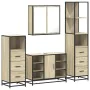 Juego de muebles de baño 4 pzas contrachapada roble sonoma von , Badezimmermöbel - Ref: Foro24-3301271, Preis: 331,60 €, Raba...