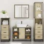 Juego de muebles de baño 4 pzas contrachapada roble sonoma von , Badezimmermöbel - Ref: Foro24-3301271, Preis: 331,60 €, Raba...