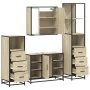 Juego de muebles de baño 4 pzas contrachapada roble sonoma von , Badezimmermöbel - Ref: Foro24-3301271, Preis: 331,60 €, Raba...