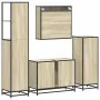 Juego de muebles de baño 4 pzas contrachapada roble sonoma von , Badezimmermöbel - Ref: Foro24-3301271, Preis: 331,60 €, Raba...