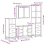 Juego de muebles de baño 4 pzas contrachapada roble sonoma von , Badezimmermöbel - Ref: Foro24-3301271, Preis: 331,60 €, Raba...