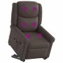 Sillón reclinable masaje pie cuero sintético marrón brillante by , Armchairs - Ref: Foro24-3303421, Price: 311,64 €, Discount: %