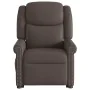 Sillón reclinable masaje pie cuero sintético marrón brillante by , Armchairs - Ref: Foro24-3303421, Price: 311,64 €, Discount: %