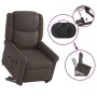 Sillón reclinable masaje pie cuero sintético marrón brillante by , Armchairs - Ref: Foro24-3303421, Price: 311,64 €, Discount: %