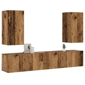 Muebles de TV de pared 4 uds madera vieja madera de ingeniería de , Muebles TV - Ref: Foro24-3328981, Precio: 143,32 €, Descu...
