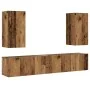 Muebles de TV de pared 4 uds madera vieja madera de ingeniería de , Muebles TV - Ref: Foro24-3328981, Precio: 143,32 €, Descu...