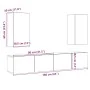 Muebles de TV de pared 4 uds madera vieja madera de ingeniería de , Muebles TV - Ref: Foro24-3328981, Precio: 143,32 €, Descu...