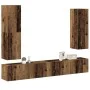 Conjunto de mueble de TV 4 piezas montado la pared madera vieja by , TV Furniture - Ref: Foro24-3329153, Price: 210,25 €, Dis...