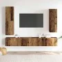 Conjunto de mueble de TV 4 piezas montado la pared madera vieja by , TV Furniture - Ref: Foro24-3329153, Price: 210,25 €, Dis...