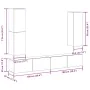 Conjunto de mueble de TV 4 piezas montado la pared madera vieja by , TV Furniture - Ref: Foro24-3329153, Price: 210,25 €, Dis...