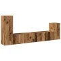 Conjunto de mueble de TV 4 piezas montado la pared madera vieja by , TV Furniture - Ref: Foro24-3329215, Price: 146,60 €, Dis...