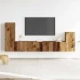 Conjunto de mueble de TV 4 piezas montado la pared madera vieja by , TV Furniture - Ref: Foro24-3329215, Price: 146,60 €, Dis...