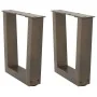 Patas para mesa de comedor en forma de V 2 uds acero natural by , Table legs - Ref: Foro24-4012607, Price: 48,91 €, Discount: %